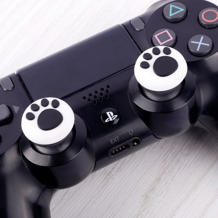 روکش آنالوگ دسته PLAYSTATION / XBOX طرح رد پا مشکی زمینه سفید