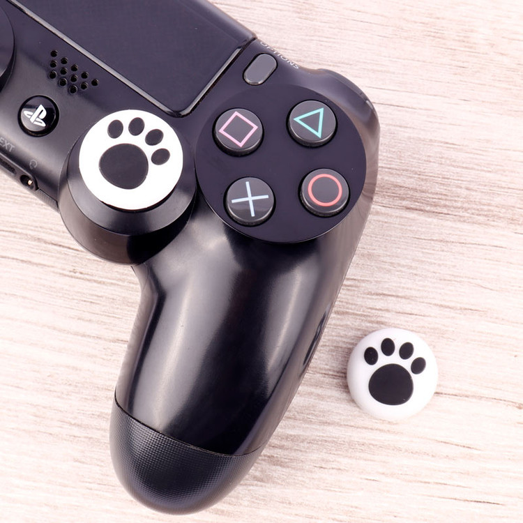 روکش آنالوگ دسته PLAYSTATION / XBOX طرح رد پا مشکی زمینه سفید