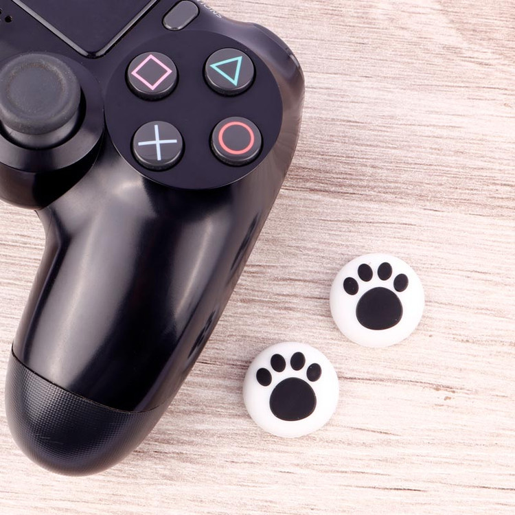 روکش آنالوگ دسته PLAYSTATION / XBOX طرح رد پا مشکی زمینه سفید