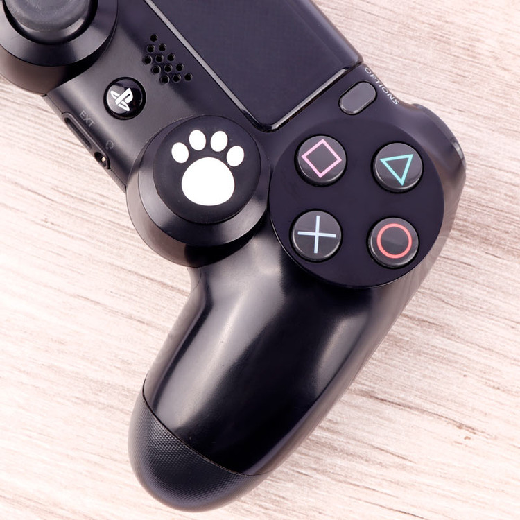 روکش آنالوگ دسته PLAYSTATION / XBOX طرح رد پا سفید زمینه مشکی
