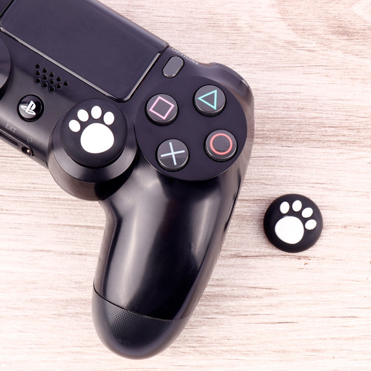 روکش آنالوگ دسته PLAYSTATION / XBOX طرح رد پا سفید زمینه مشکی