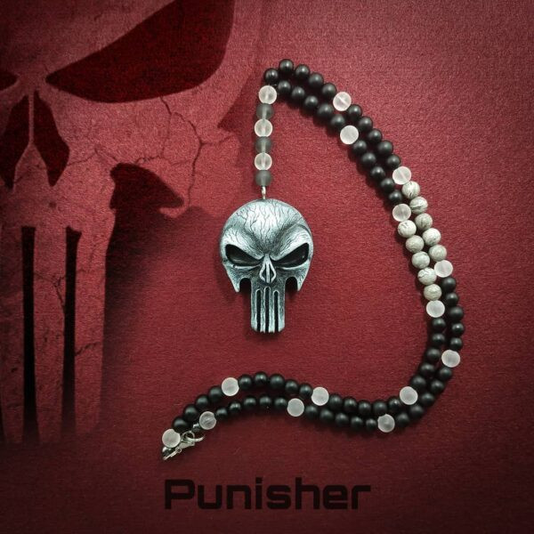 گردنبند رزینی طرح Punisher