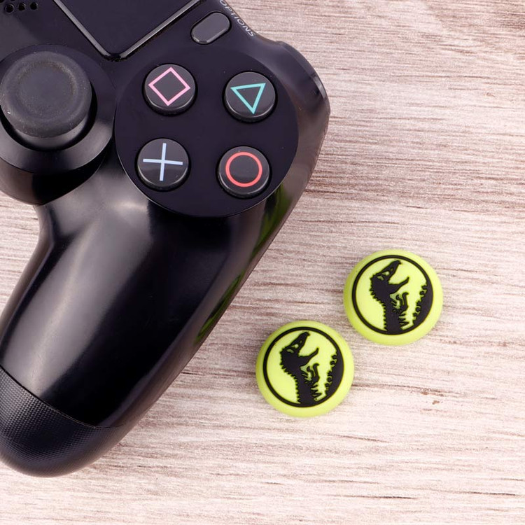 روکش آنالوگ دسته بازی Play Station/XBOX طرح دایناسور زمینه سبز